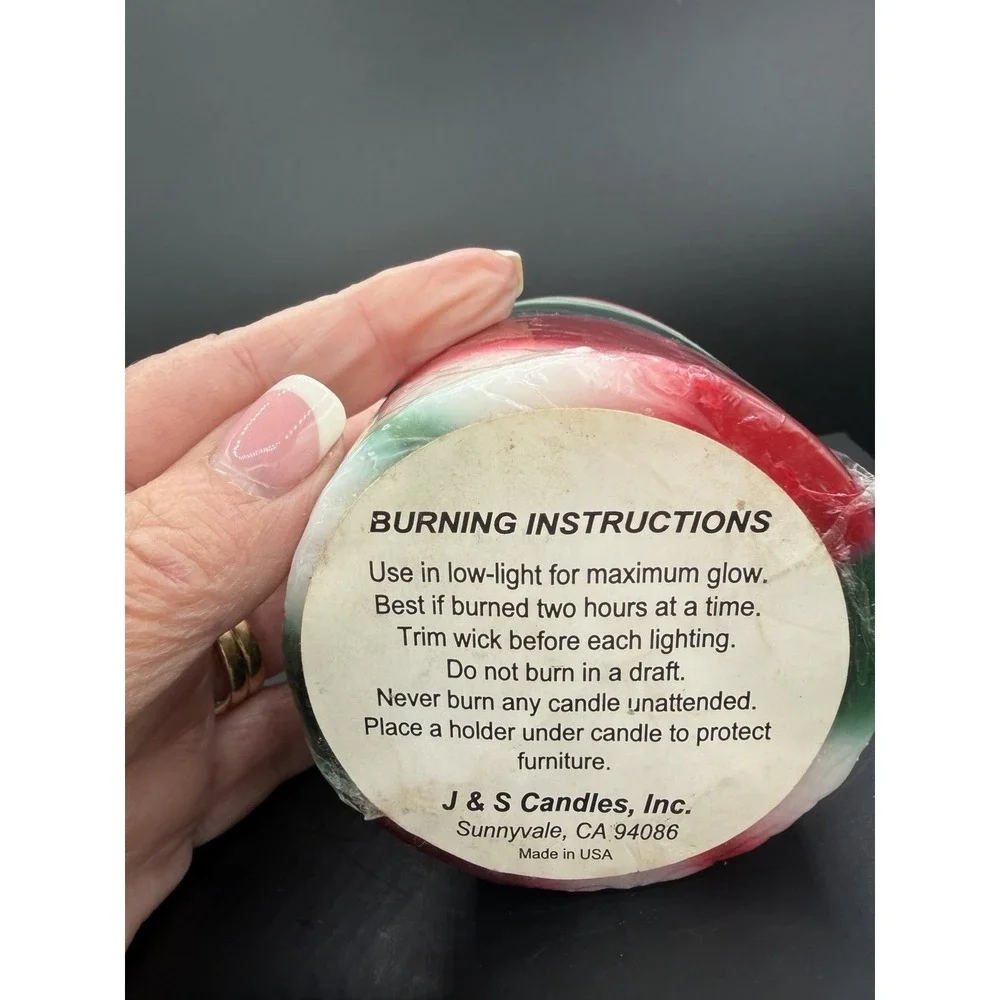 🎄🕯️ J&S Candles Striped 3